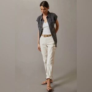 Anthropologie Charcoal Button Down Shirt for Women